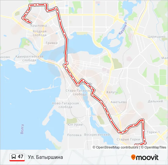 47 Bus Line Map