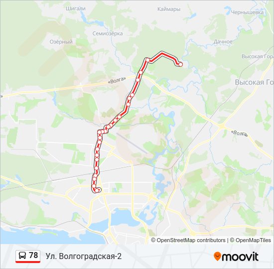 78 Bus Line Map
