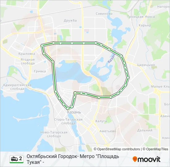 2 Trolleybus Line Map