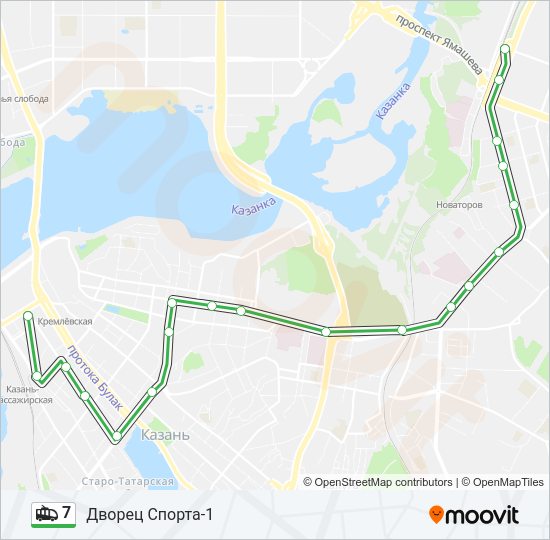 7 Trolleybus Line Map
