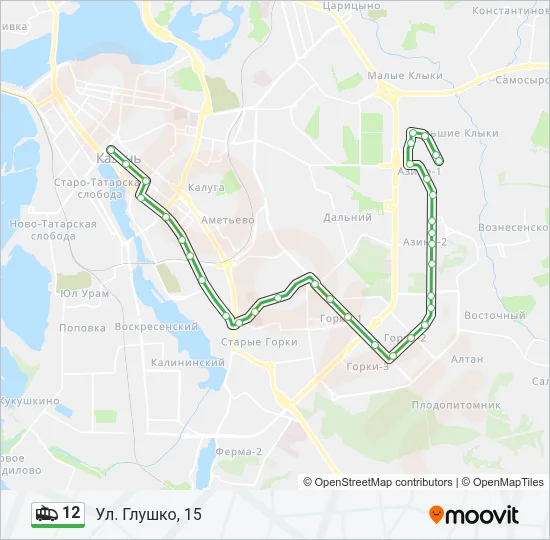 12 Trolleybus Line Map