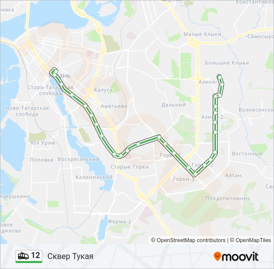 12 Trolleybus Line Map