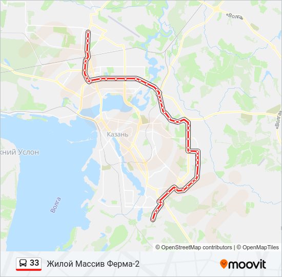 33 Bus Line Map