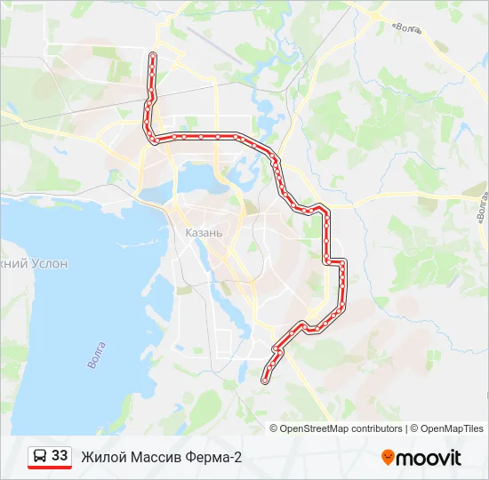 33 Bus Line Map