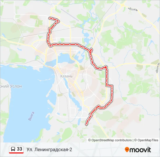 33 Bus Line Map