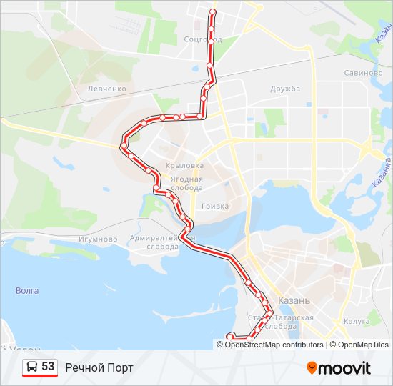 53 Bus Line Map