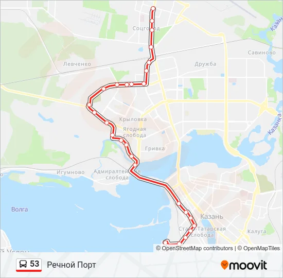 53 Bus Line Map