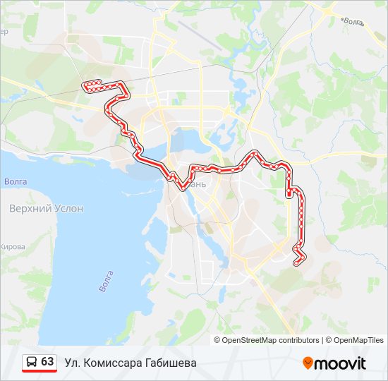 63 Bus Line Map