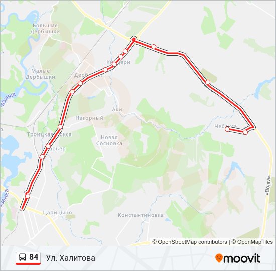 84 Bus Line Map