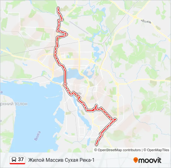 37 Bus Line Map