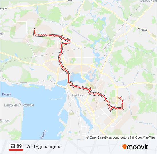 89 Bus Line Map