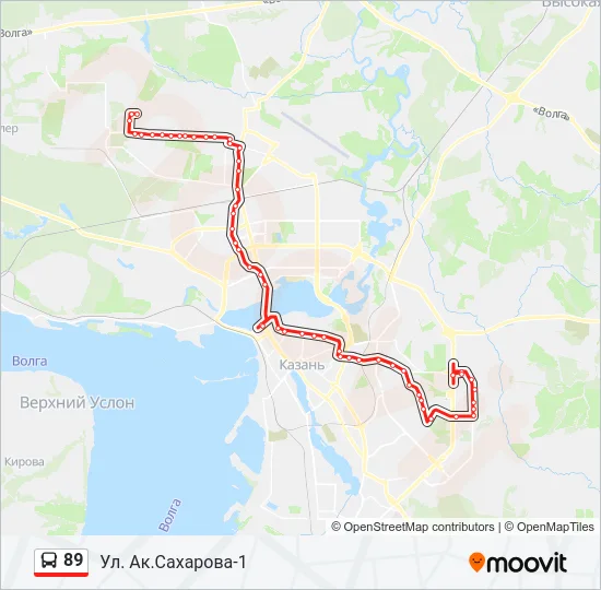 89 Bus Line Map