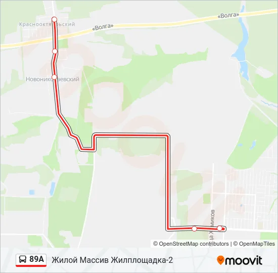 89А Bus Line Map