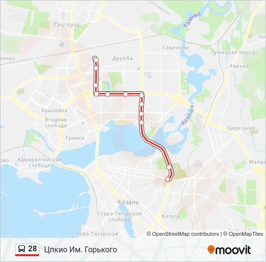 28 Bus Line Map