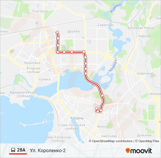 28А Bus Line Map