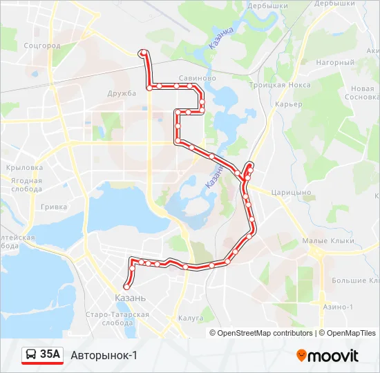 35А Bus Line Map