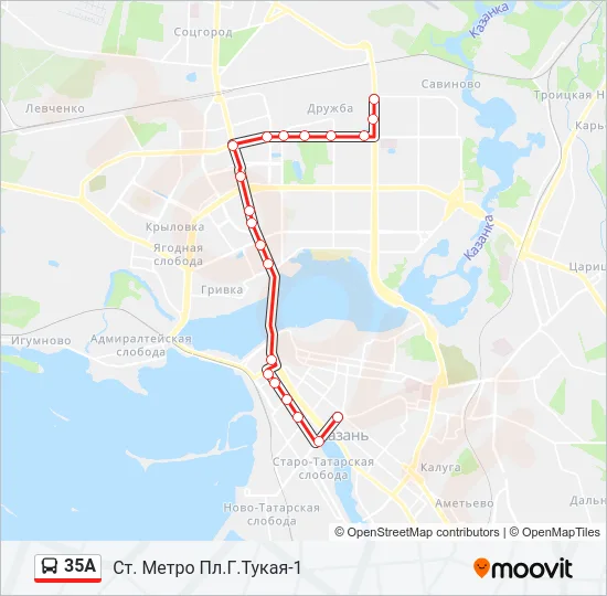 35А Bus Line Map
