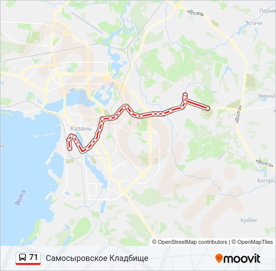 71 Bus Line Map