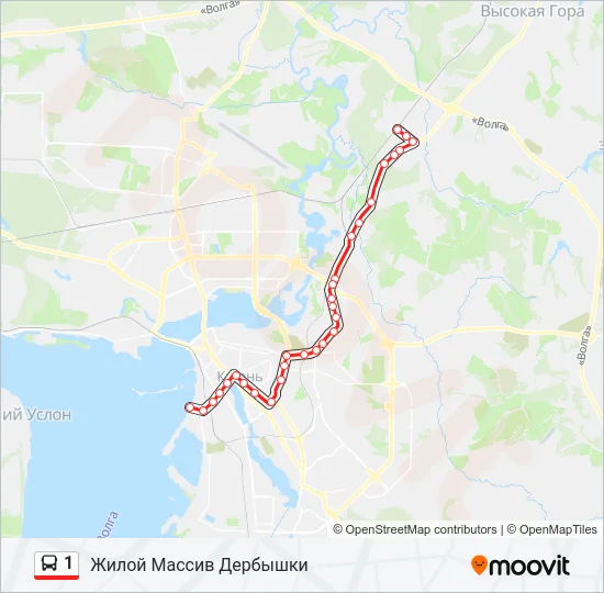 1 Bus Line Map