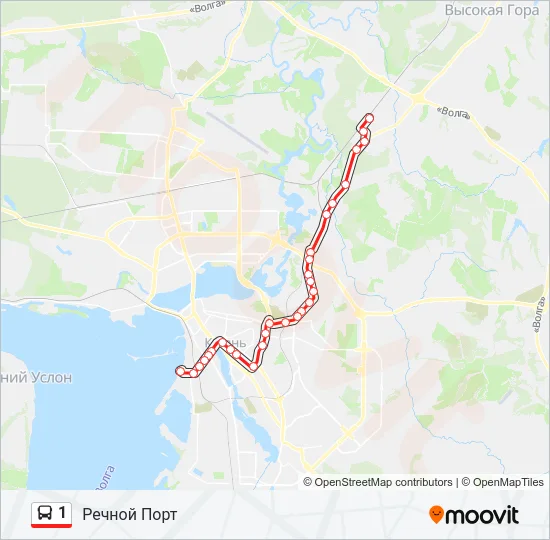 1 Bus Line Map