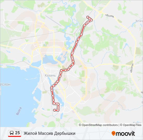 25 Bus Line Map