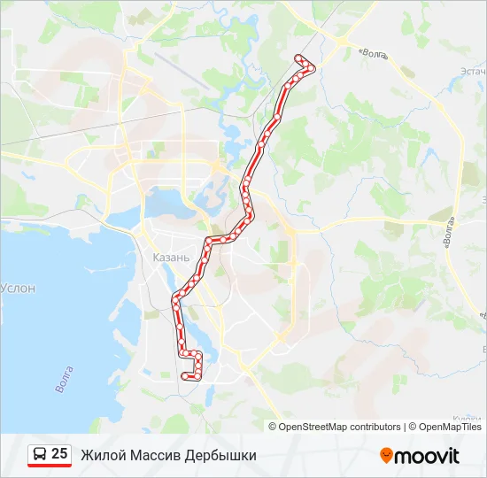 25 Bus Line Map