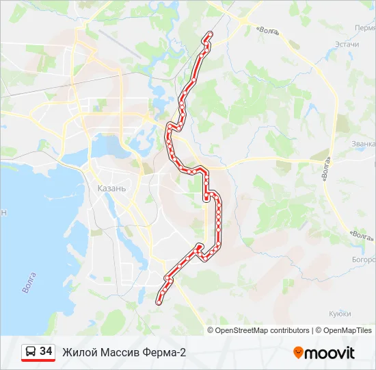 34 Bus Line Map