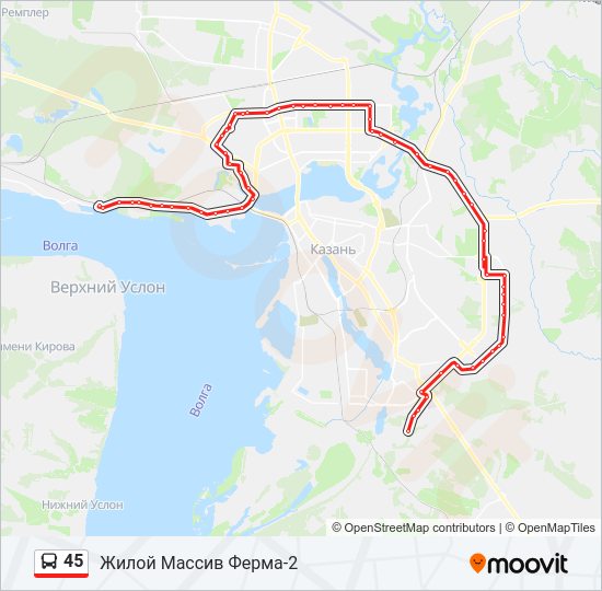 45 Bus Line Map