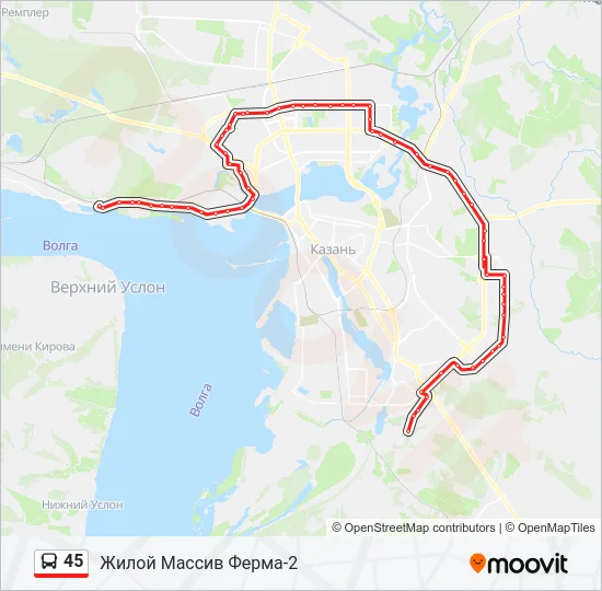 45 Bus Line Map