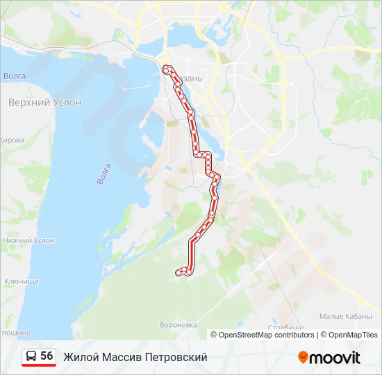 56 Bus Line Map