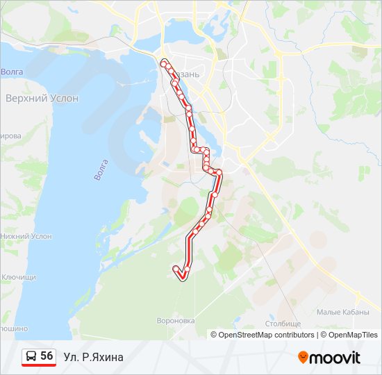 56 Bus Line Map