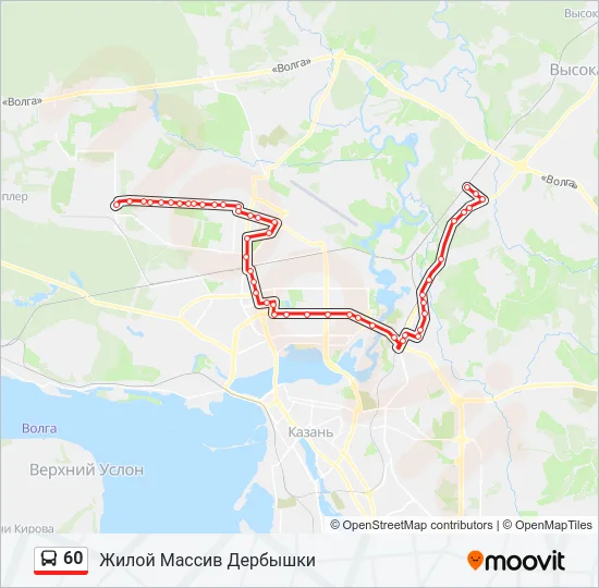 60 Bus Line Map
