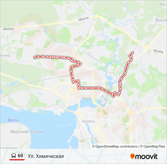 60 Bus Line Map