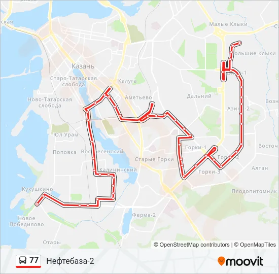 77 Bus Line Map