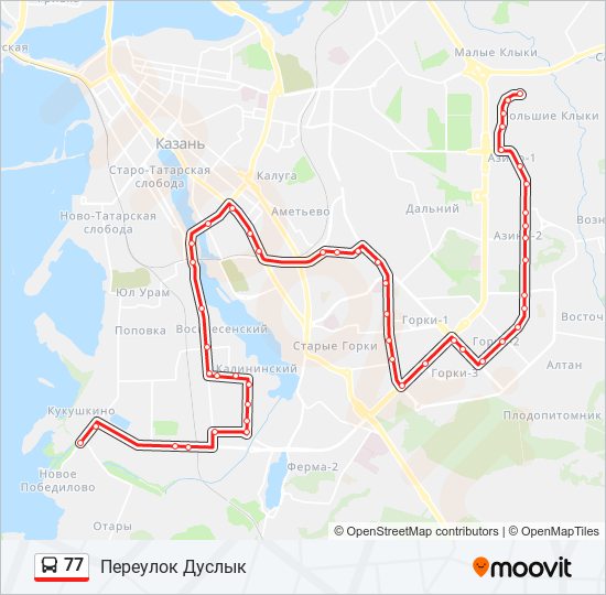 Автобус 77 маршрут остановки и расписание