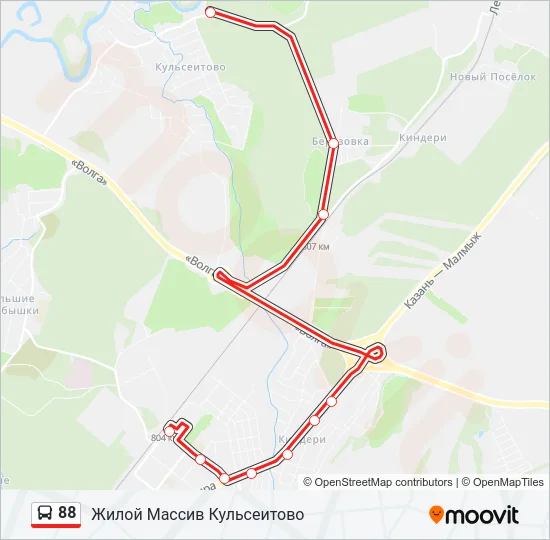 88 Bus Line Map