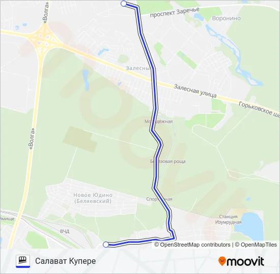 1 (ЖК САЛАВАТ КУПЕРЕ) Funicular Line Map