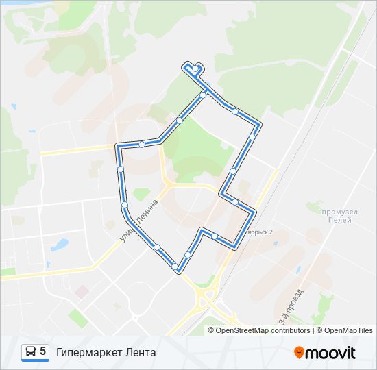 Автобус 5: карта маршрута