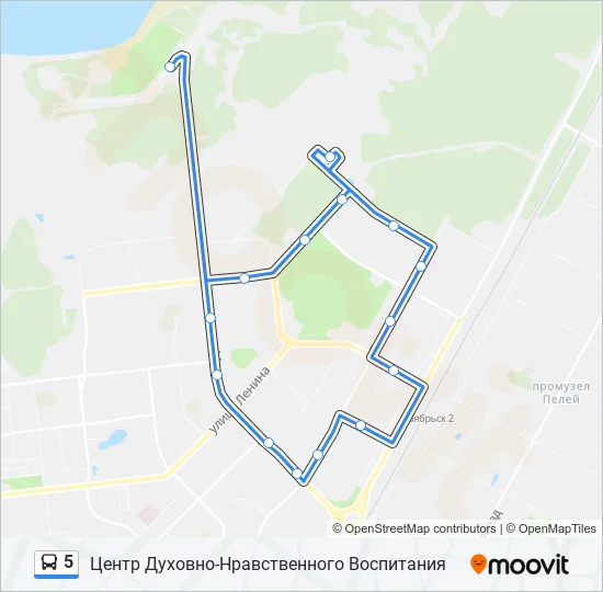 Автобус 5: карта маршрута
