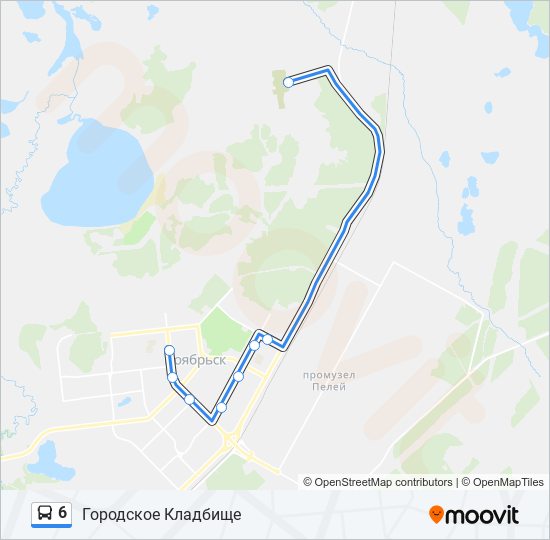 Автобус 6: карта маршрута