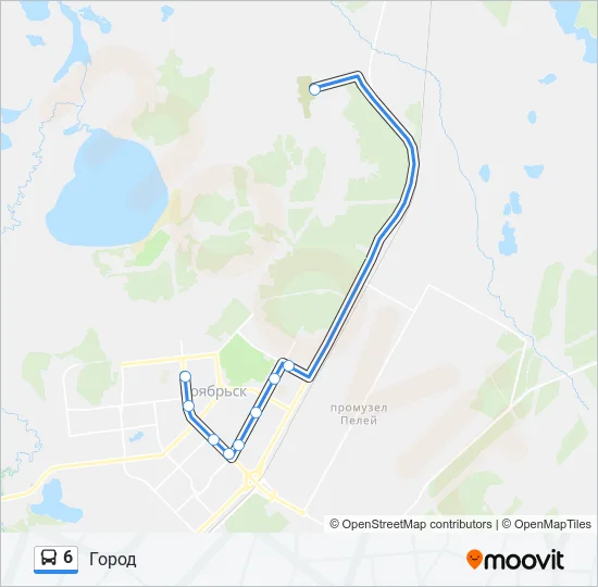 Автобус 6: карта маршрута