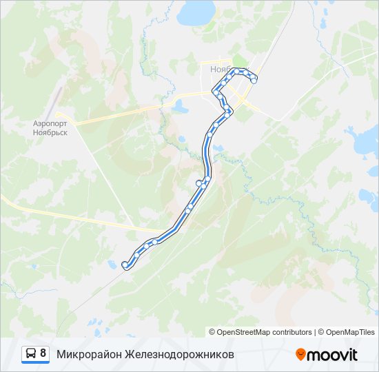 8 Bus Line Map
