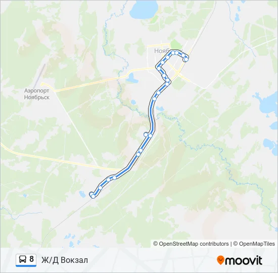 8 Bus Line Map