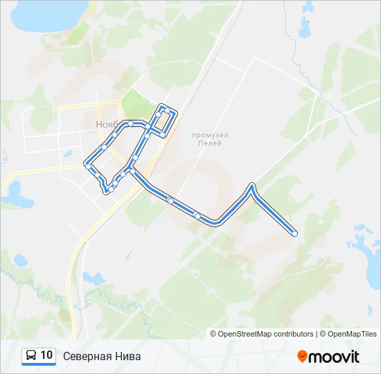 Автобус 10: карта маршрута