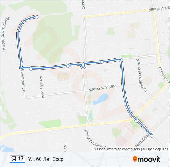 17 Bus Line Map