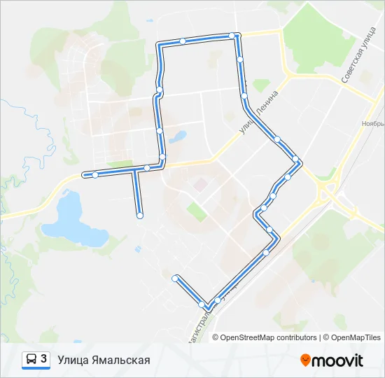 3 Bus Line Map