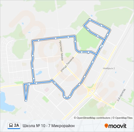2А Bus Line Map