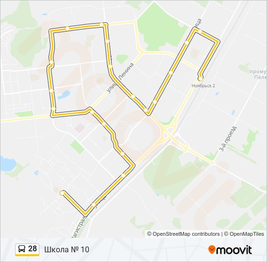 28 bus Line Map