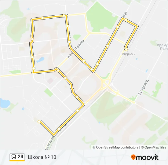 28 Bus Line Map