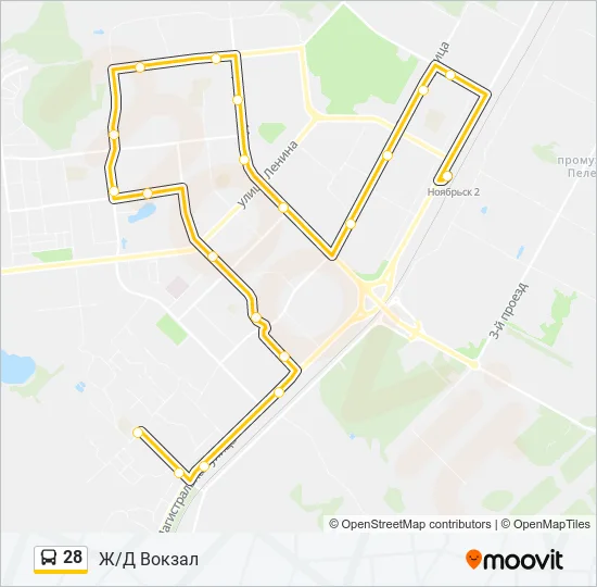 28 Bus Line Map